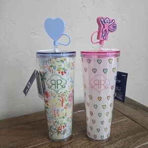 Roller Rabbit x Target Tumbler Set - Hearts Pink Sea Life & Vacation Blue Heart